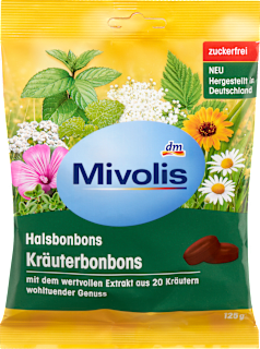 Bonbons, Kräuterbonbons, zuckerfrei Mivolis