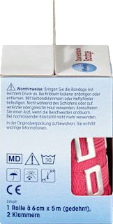 Dauerelastische Bandage, 6 cm x 5 m (gedehnt), 1 Rolle Mivolis
