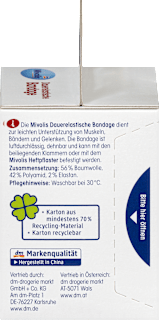Dauerelastische Bandage, 6 cm x 5 m (gedehnt), 1 Rolle Mivolis