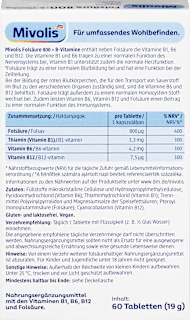 Folsäure 800 + B-Vitamine Tabletten 60 St Mivolis