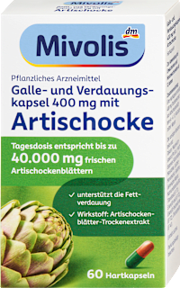 Galle-und Verdauungs-Kapseln 400 mg mit Artischocke 60 St Mivolis