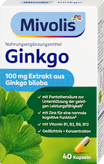 Ginkgo Kapseln 40St Mivolis