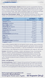 Haar Vital Komplex + Biotin, Kapseln 60 St Mivolis