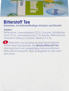 Kräutertee, Bitterstoff Tee (12 Beutel) Mivolis