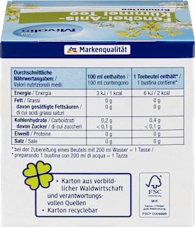 Kräutertee, Fenchel-Anis-Kümmel Tee (12 Beutel)  Mivolis