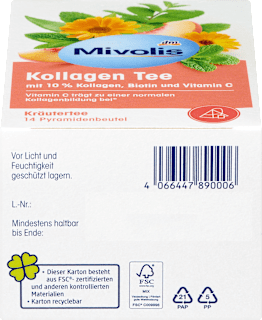 Kräutertee, Kollagen Tee (14 Beutel) Mivolis