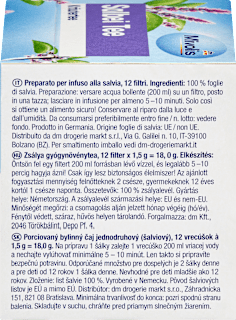 Kräutertee, Salbei Tee (12 Beutel) Mivolis