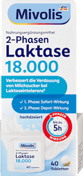 Laktase 18.000 2-Phasen Tabletten 40 St Mivolis
