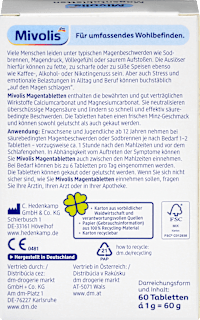 Magentabletten 60 St Mivolis