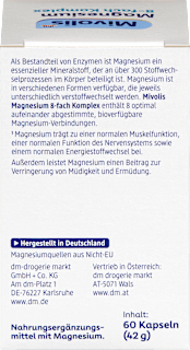 Magnesium 8-fach Komplex Kapseln 60 St Mivolis