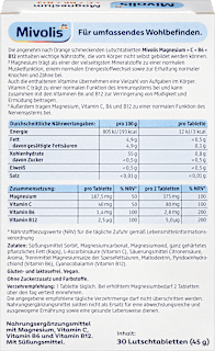 Magnesium + Vitamin C + Vitamin B6 + B12 Lutschtabletten 30 St Mivolis