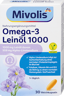 Omega-3 Leinöl 1000 Kapseln 30 St Mivolis