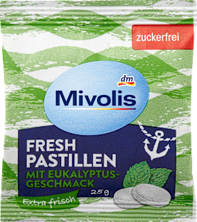Pastillen, Fresh Eukalyptus, zuckerfrei Mivolis