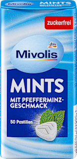 Pastillen, Mints Pfefferminz, zuckerfrei Mivolis
