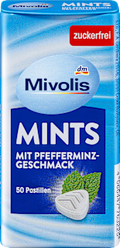 Pastillen, Mints Pfefferminz, zuckerfrei Mivolis