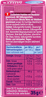 Pastillen, Mints Waldbeere, zuckerfrei Mivolis