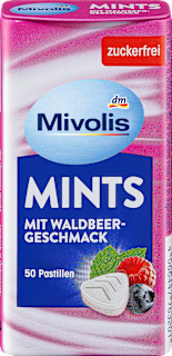 Pastillen, Mints Waldbeere, zuckerfrei Mivolis