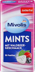 Pastillen, Mints Waldbeere, zuckerfrei Mivolis