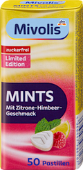 Pastillen, Mints Zitrone-Himbeere, zuckerfrei Mivolis