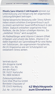 Sano Vitamin E 600, Weichkapseln Mivolis