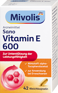 Sano Vitamin E 600, Weichkapseln Mivolis