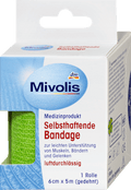 Selbsthaftende Bandage, 6 cm x 5 m (gedehnt), 1 Rolle Mivolis