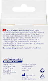 Selbsthaftende Bandage, 6 cm x 5 m (gedehnt), 1 Rolle Mivolis