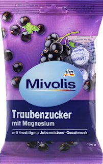 Traubenzucker, Johannisbeere mit Magnesium Mivolis