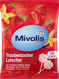Traubenzucker, Lutscher Erdbeer-Vanille für Kinder Mivolis