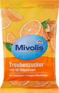 Traubenzucker, Orange mit 10 Vitaminen Mivolis
