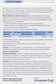 Vitamin D3 5600 I.E. Wochen-Depot Weichkapseln 12 St Mivolis