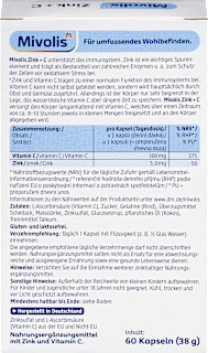 Zink + C Kapseln 60 St Mivolis