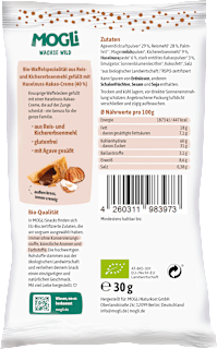Kinderkekse Haselnussecken, ab 3 Jahren MOGLi