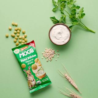 Kindersnack Dinkel Bällchen Kräuterquark Art ab 3 Jahren MOGLi