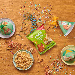 Kindersnack Erdnuss Flips mit Kichererbsen, ab 3 Jahre MOGLi