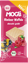 Kindersnack Himbeer Waffeln  MOGLi