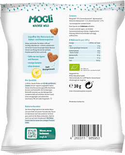 Kindersnack Kakao Banane Herzen ab 3 Jahren MOGLi