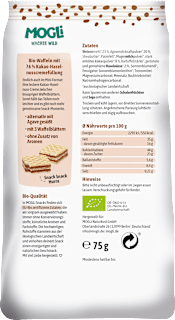 Kindersnack Mini Kakao Waffeln mit Haselnüssen MOGLi