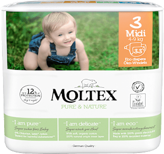 Windeln Pure & Nature Gr. 3 Midi (4-9 kg) Moltex