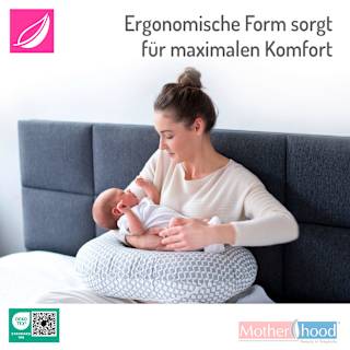 Stillkissen grau Motiv Raute  Motherhood