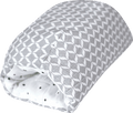 Stillmuff grau/weiß Motiv Raute Motherhood
