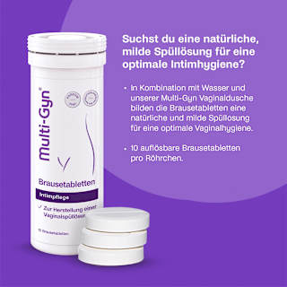 Brausetabletten zur Vaginalspüllösung Multi-Gyn