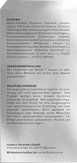 Blähbauch-Komplex Active Debloat Kapseln mybacs