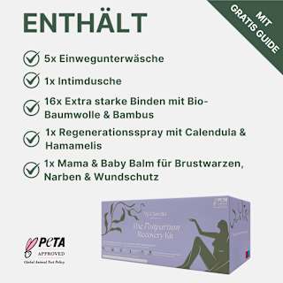 Wochenbett Box Vaginal & Kaiserschnitt Set 6tlg MyClarella