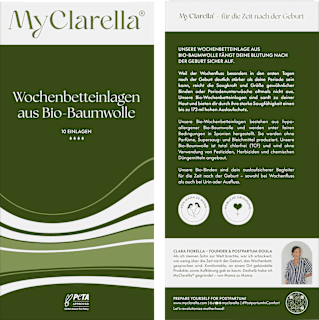 Wochenbett Einlagen aus Bio-Baumwolle  MyClarella