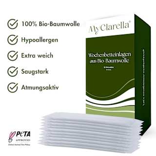 Wochenbett Einlagen aus Bio-Baumwolle  MyClarella