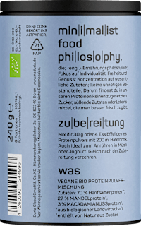 Proteinpulver Hanf, Mandel & Macadamia, ungesüßt, vegan Naduria
