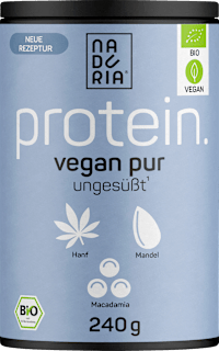 Proteinpulver Hanf, Mandel & Macadamia, ungesüßt, vegan Naduria