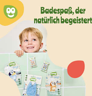 Kinder Badezusatz Sprudelbad Bluey blau nanoo kids