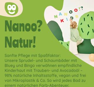 Kinder Badezusatz Sprudelbad Bluey blau nanoo kids
